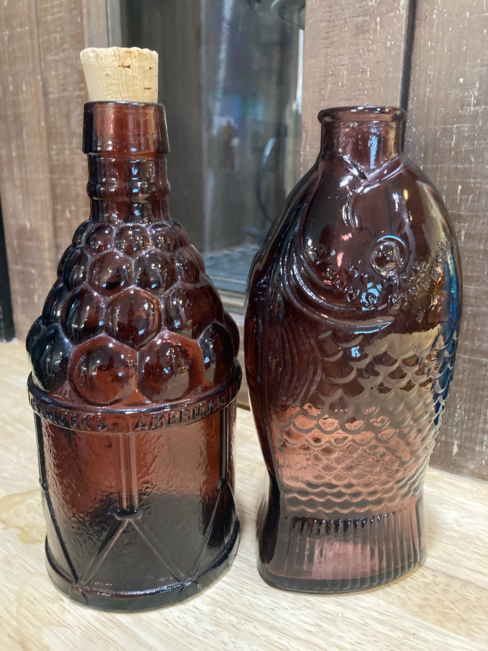 Vintage Wheaton Purple Glass Decorative Bottles Set